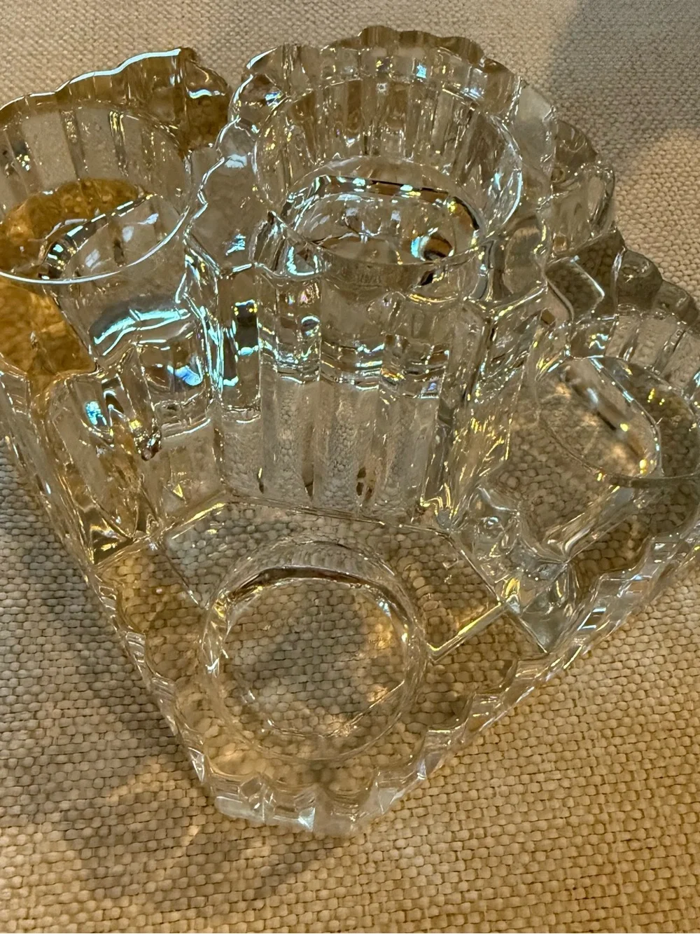Vintage PartyLite Crystal Castle 5 Tier Tealight Candle Holder Germany